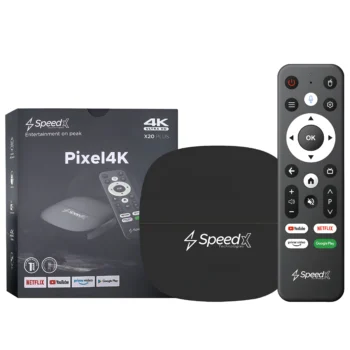 SPEEDX PIXEL4K X20 PLUS ALLWINNER H313 ANDROID 10.0V 4K SMART TV BOX 2GB+16GB Air Mouse With Voice Control